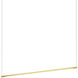 Z-Bar 0.5 inch Gold Pendant Ceiling Light